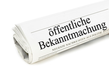 öffentliche Bekanntmachung