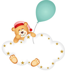 Fototapeta premium Teddy Bear Sleepy Cloud