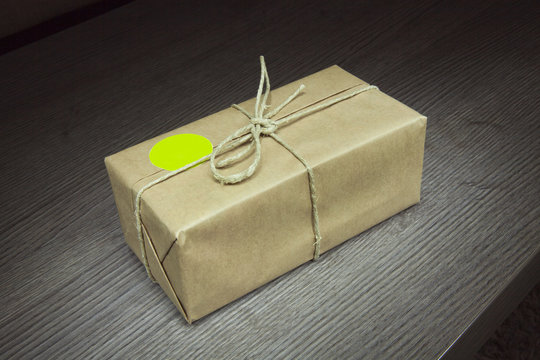 Brown wrapped parcel
