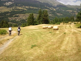 biking in the alps