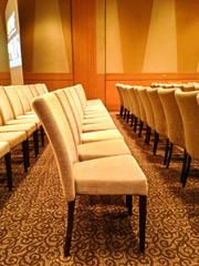 Chairs in the conference room.
