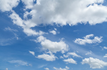 clouds in the blue sky