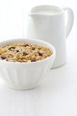 Delicious and healthy muesli cereal