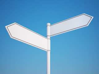 Blank Signpost with Clipping Path