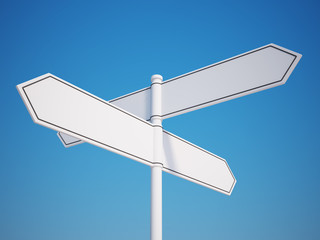 Blank Signpost with Clipping Path