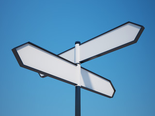 Blank Signpost with Clipping Path