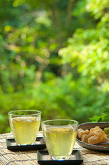 緑茶とわらび餅