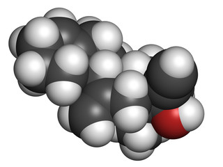 Desogestrel birth control pill drug, chemical structure.