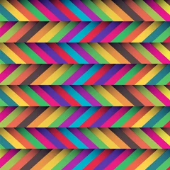 Stickers pour porte Zigzag beau fond à motifs en zigzag avec des couleurs rétro douces