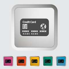 Credit card single icon.
