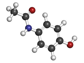 Paracetamol (acetaminophen) pain relief and fever reducing drug