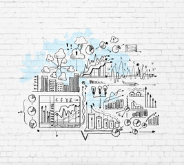 Business colorful sketch