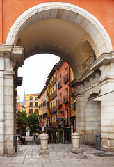 Obraz premium Archway of Plaza Mayor in Madrid, Spain.
