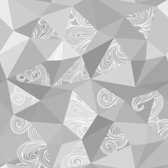 Crumpled paper with doodle stains seamless