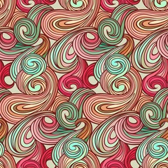 Seamless abstract curly wave pattern