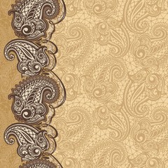 Paisley seamless lace pattern