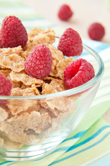 Breakfast with cereals and berries
