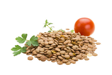 Raw lentils