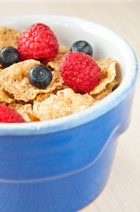 Breakfast with cereals and berries