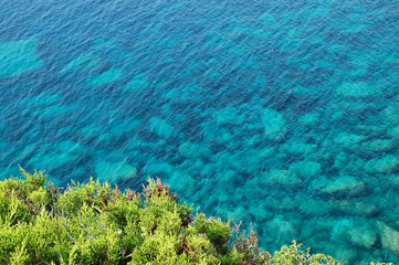 Fototapeta na wymiar Turquoise water ripples background