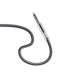 Jack with cable isolated on white