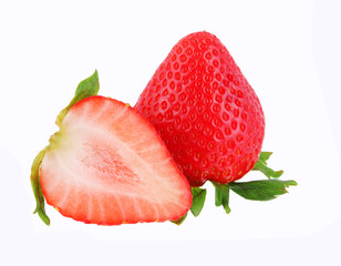 Fresh strawberry isolated on white