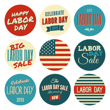 American Labor Day Sickers Collection