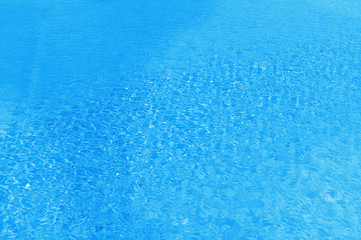 Blue  water in swimming pool