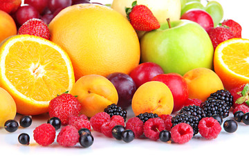 Fresh fruits and berries close up