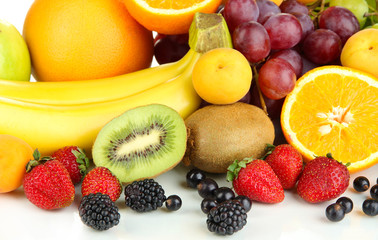 Fresh fruits and berries close up