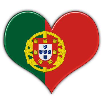 Coração com a bandeira de Portugal