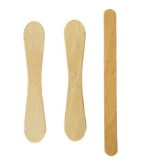 ice lolly sticks, ice cream sticks, isolated