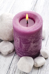 Obraz na płótnie Canvas Purple candle