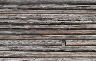 Old log wall background