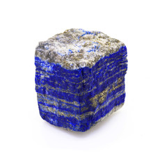 Lapis Lazuli rock isolated on white background