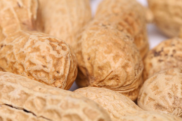 Background of some peanuts. Macro.