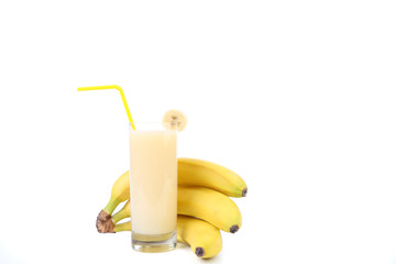 Bunch bananas and juice.