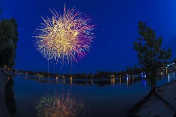 Fireworks on the river Ticino, Sesto Calende - Varese