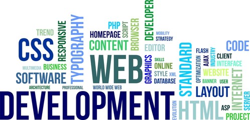 word cloud - web development