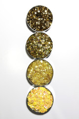 Yellow and gold bead