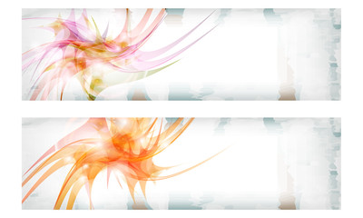 two colored vector abstract banner
