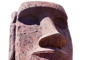 Red moai head