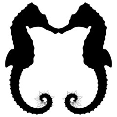 sea horse cartoon vector illustration © draganm