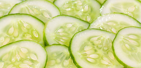 Background with fresh cucumbers