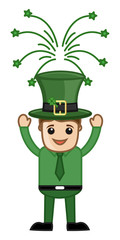Happy St. Patrick’s Day Leprechaun - Business Cartoon Characters