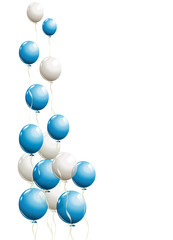 Bunch of balloons in traditional colors of Bavaria