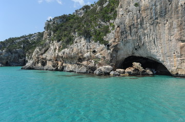 La grotta del bue marino a Cala Gonone sull'isola di Sardegna