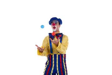 Happy Clown isolated on white background