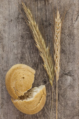 Wheat ear with bread