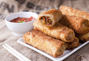 Fried meat rolls